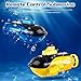 GoolRC Mini Remote Control Submarine, RC Submarine Toy 4-Channel Remote Control Toy Forward/Diving, Backward/Surfacing, Left Turn, Right Turn Yellow