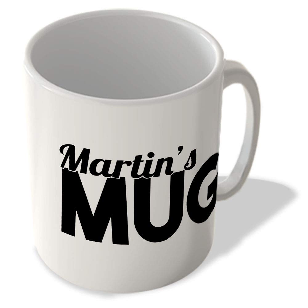 Mcmug White - Martin's Mug - Name Mug, Ceramic, 11Fl.oz.