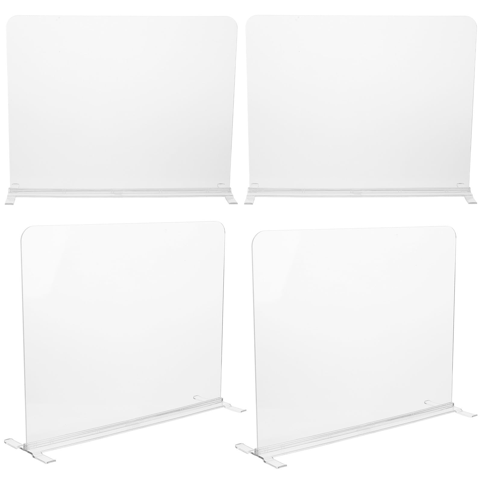 Divisores de Estantería Acrílico Transparente 4 Piezas Organizador para Armario Flexible y Desmontable Adecuado para Dormitorio y Tiendas de Conveniencia
