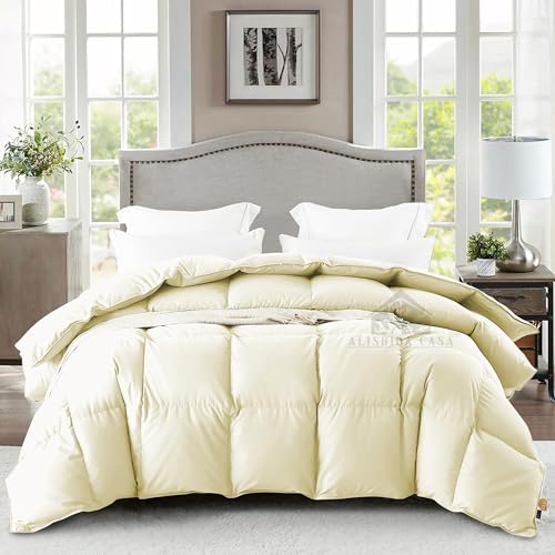 Image of Heavy Winter Comforter Single Size 60 inchX90 inch | 600 GSM Fill for Winter Comforter /Rajai /Duvet /Blanket Hotel Luxury Soft Fluffy Single Size - Ivory Color