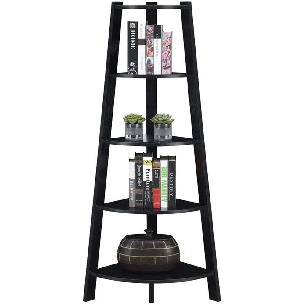 Libreria Angolare VASAGLE A 4 Ripiani - Scaffale Industriale In Acciaio E Truciolato, Marrone E Nero, 33.4x125cm - Foto 7
