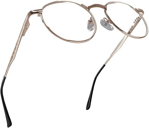 Miniatura 4 de 2SeeLife Lentes de lectura con borde de metal plateado para hombres y mujeres para lucir modernos con visión clara, lectores duraderos para mujeres
