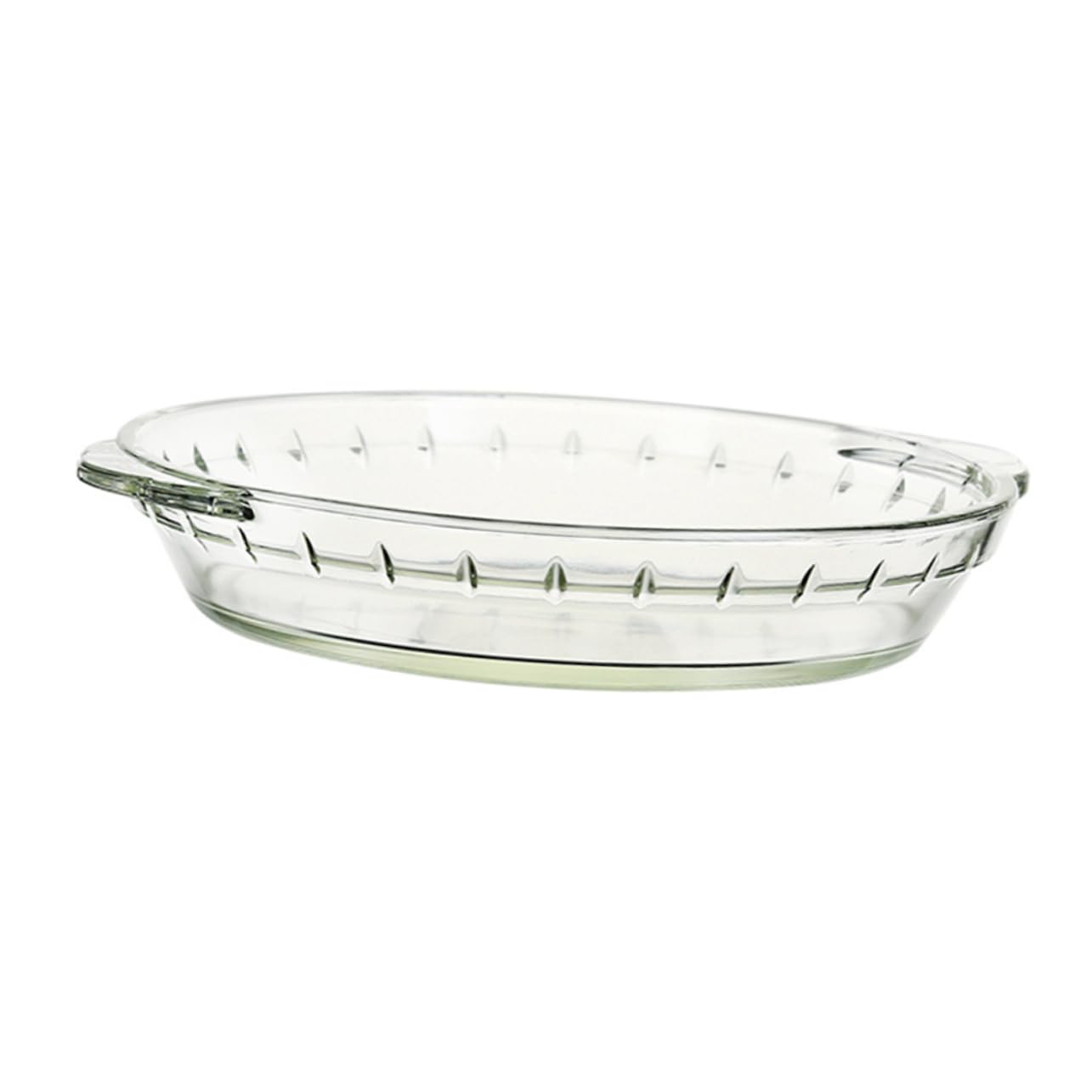 Piatto in Vetro Borosilicato Bianco per Forno e Microonde | Resistenza alle Alte Temperature, Conduzione Uniforme del Calore, Teglia per Cottura e Servizio