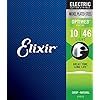 Elixir Strings 19052 Coated Nickel Electric Guitar Strings, Light (.010-.046)