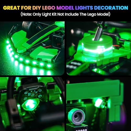 Image of Upgraded Led Light Kit Compatible with Lego Kick Sauber F1 Team C44 Race Car Building Set, Lights Decoration Compatible with Lego 77247 (Model Not Included)