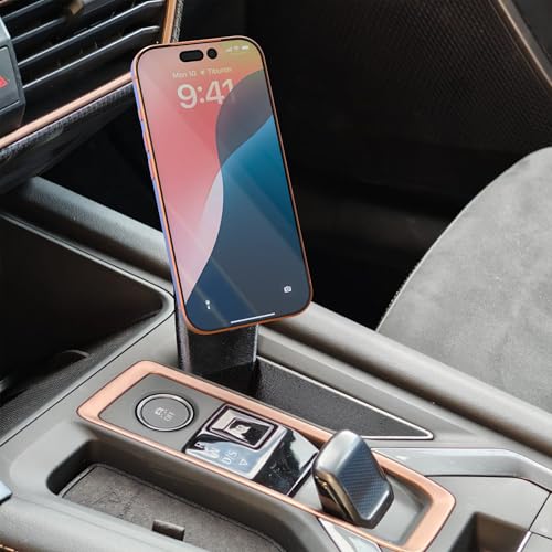 Generisch Magnetische Handyhalterung für Seat Leon & Cupra Formentor (ab 2024 Facelift) MagSafe-kompatibel passgenau für Mittelkonsole Smartphonehalter Auto ohne Bohren & unsichtbare Montage