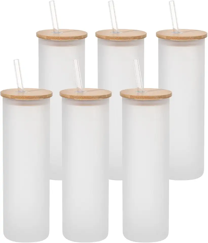 PYD Life Sublimation Glass Blanks Tumbler Skinny Straight...