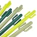 Cute Cactus Black Ink Gel Office Writing Pens Set of 12,Rolling Ball Fine Point Pens