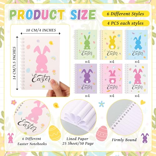 Carnets de Pâques pour enfants Crtiin avec mini blocs-notes et crayons - 3