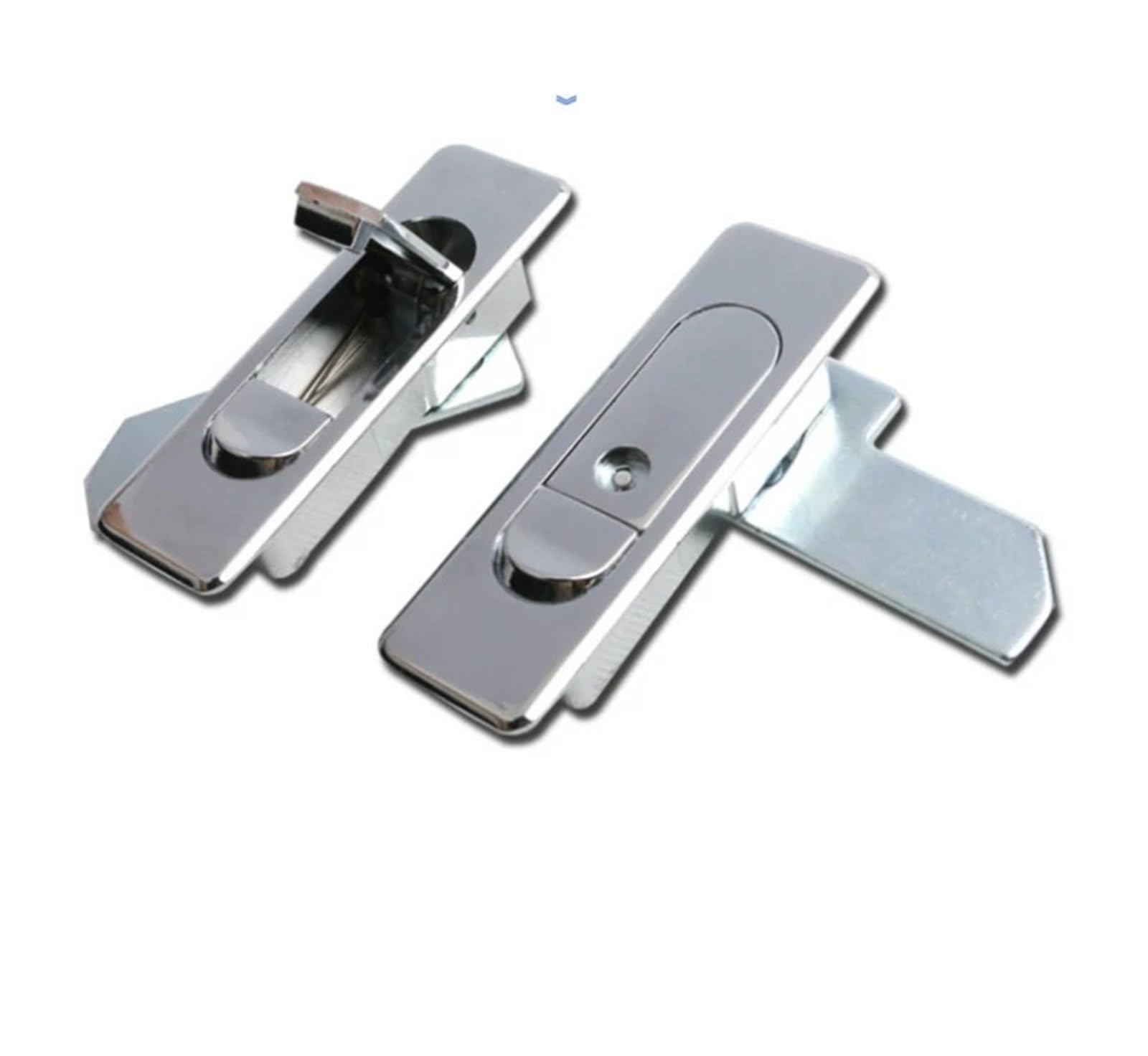 MS509 Zamki do drzwi z uchwytem panelu zamka, zamek do szafki elektrycznej MS503, zamki do szuflad meblowych MS603, 1 szt. (MS509 Chromed Plated,Bez klucza)