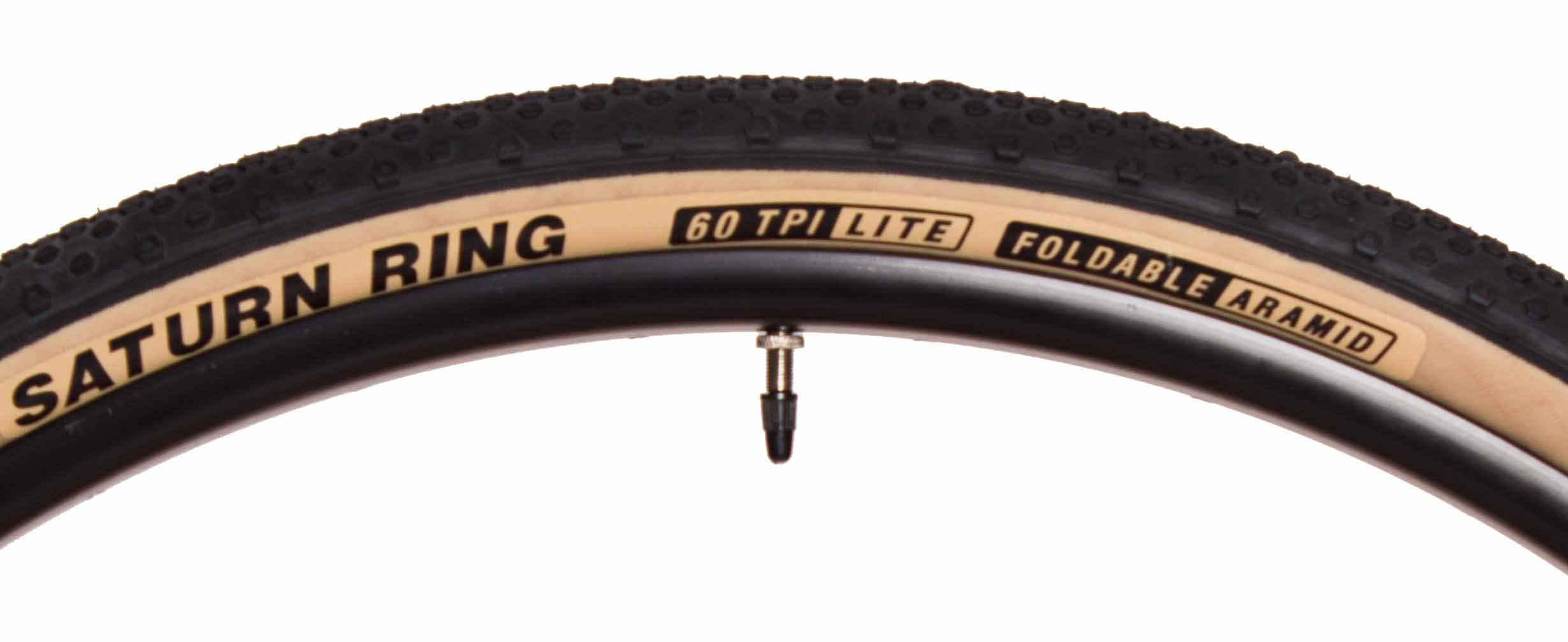 FK Cycling Saturn Ring 29'' 40-622 60tpi Folding Gravel Bike Tyre Black with Brown, 700 * 38c - Image 2