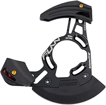 Funn Zippa DH Chain Guide, ISCG05 Interface, BSA Adapter Included, 32T-38T, Mountain Bike Chain Protector