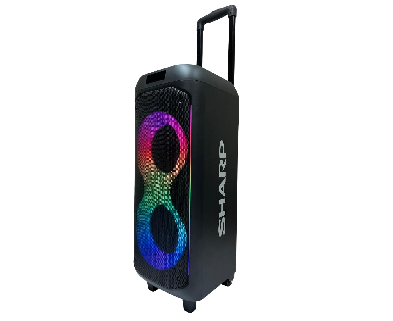 PS-935 Party Speaker System with Microphone - Bluetooth Portable Loud Speaker - Luggage-Style Handle and Wheels!