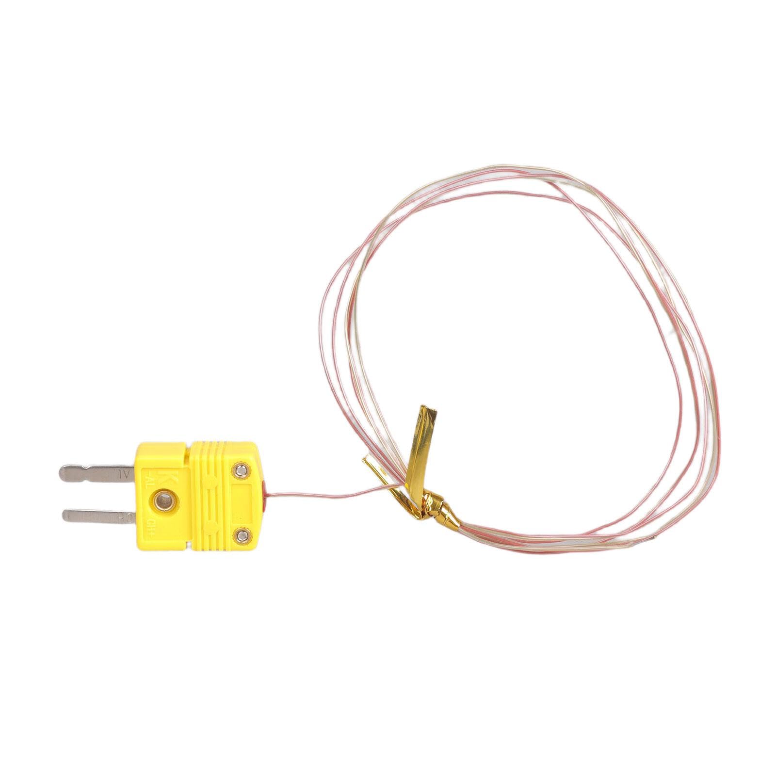 Zbiianxer 1 Meter Thread Accuracy K Type Thermocouple Probe With Easy Install Plugs For Extreme Temperatures Cable