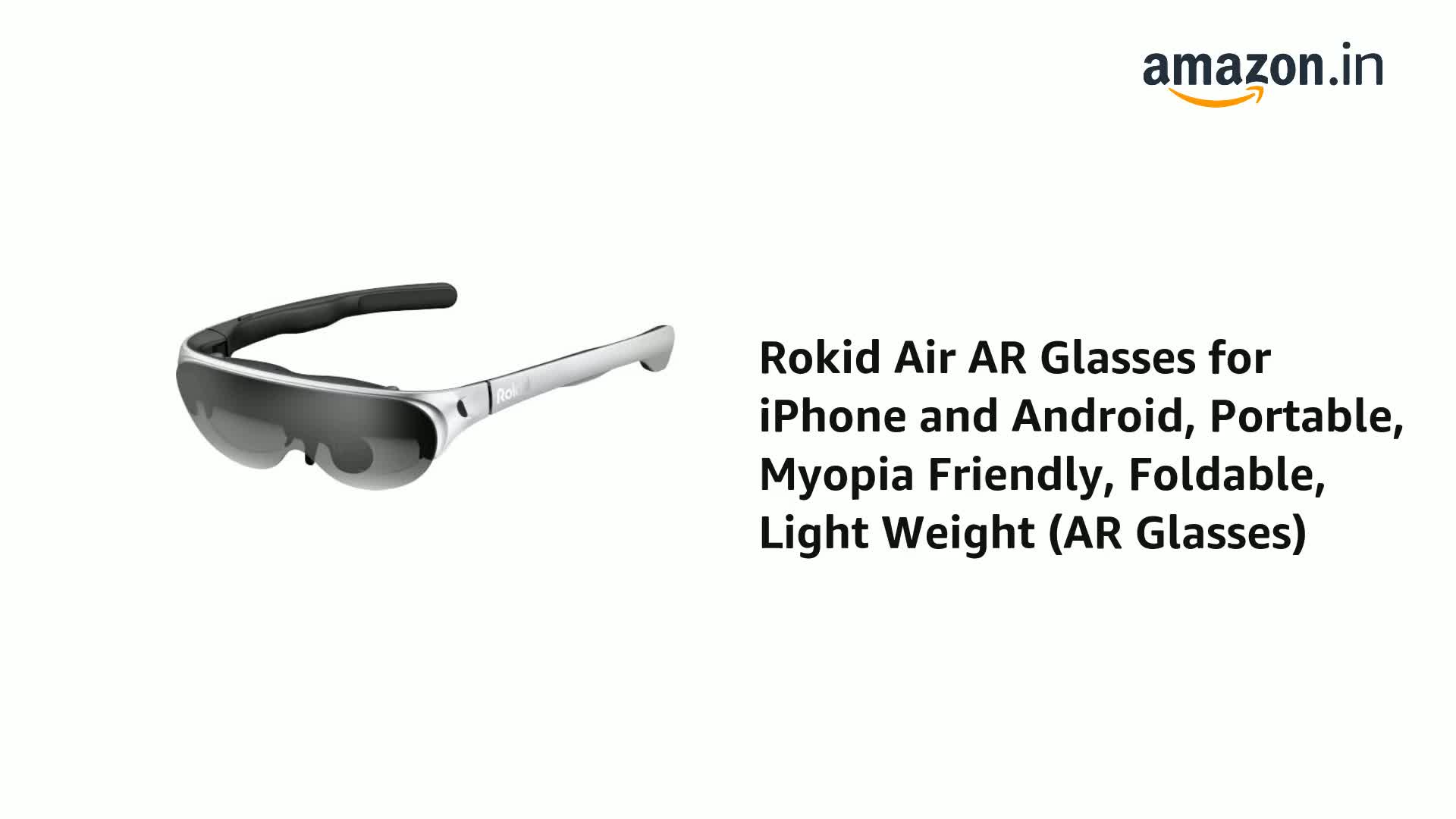 Buy Rokid Air AR Glasses for iPhone and Android, Portable, Myopia  