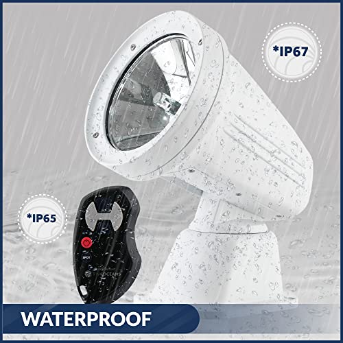 Five Oceans Boat Spotlight, Marine Spotlights for Boats, LED Wireless