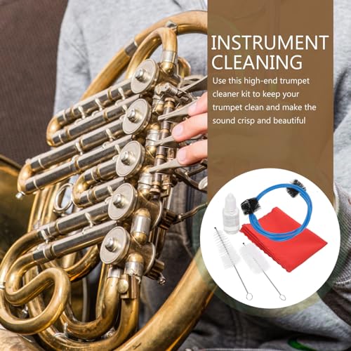 WESIEVYA 1set Trumpet Cleaning Kit Maintenance Flexible Brush and Cleaning Cloth for Musical Instrument Care for Beginners and Enthusiasts - Thumbnail 6