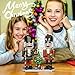 Christmas Nutcracker Building Kit with LED Light, Xmas Decorative Nutcracker Building Sets, Contains Christmas Tree, Wreath, Cane,Compatible with Lego Festival Gift (690 Pieces)