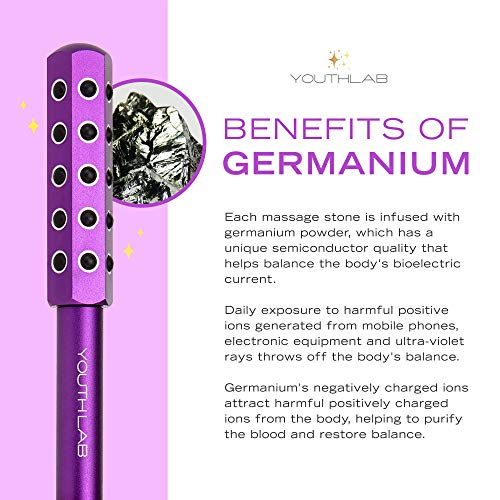 Youth Lab Radiance Roller - Germanium Stone Uplifting Face Massager Beauty Roller (Purple) #TOP3