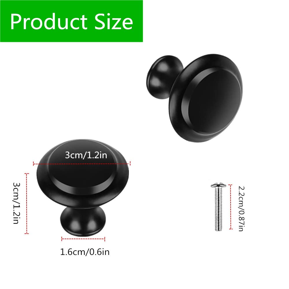 Black Cabinet Knobs - 50 Pack | Drawer Pulls -2 Black Cabinet Knobs - 50 Pack | Drawer Pulls -2