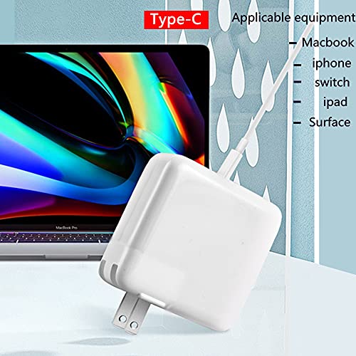 Carregador Mac Book Pro, adaptador de alimentação USB C de 96 W rápido compatível com MacBook Pro 16