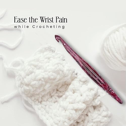 Miniatura 4 de Inanosa Mango ergonómico de 7 pulgadas, aguja de tejer con gancho de ganchillo para ganchillo y tejido de hilo artesanal, el mejor regalo de