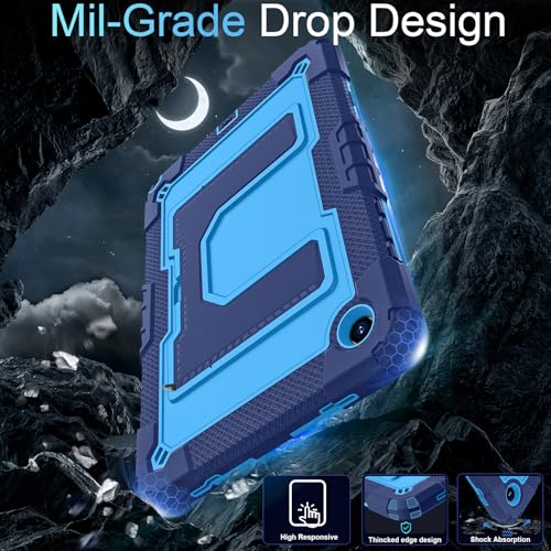 Image of for Galaxy Tab A11 Plus Case 11 Inch Samsung A11 /A9 Plus Tablet Case,Military Grade Shockproof Cover for Samsung Galaxy Tab A11+ /A9+ Cases,Navy Blue