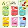 30 Mascarillas Faciales de Tela para el Cuidado de la Piel, al por Mayor para Mujeres | Mascarillas Hidratantes y Humectantes para Todo Tipo de Piel, Set de Regalo de Spa Facial para Fiestas de Pijamas, Regalo de Navidad, Piel Normal, 0.03 Onzas (Paquete de 30) 4