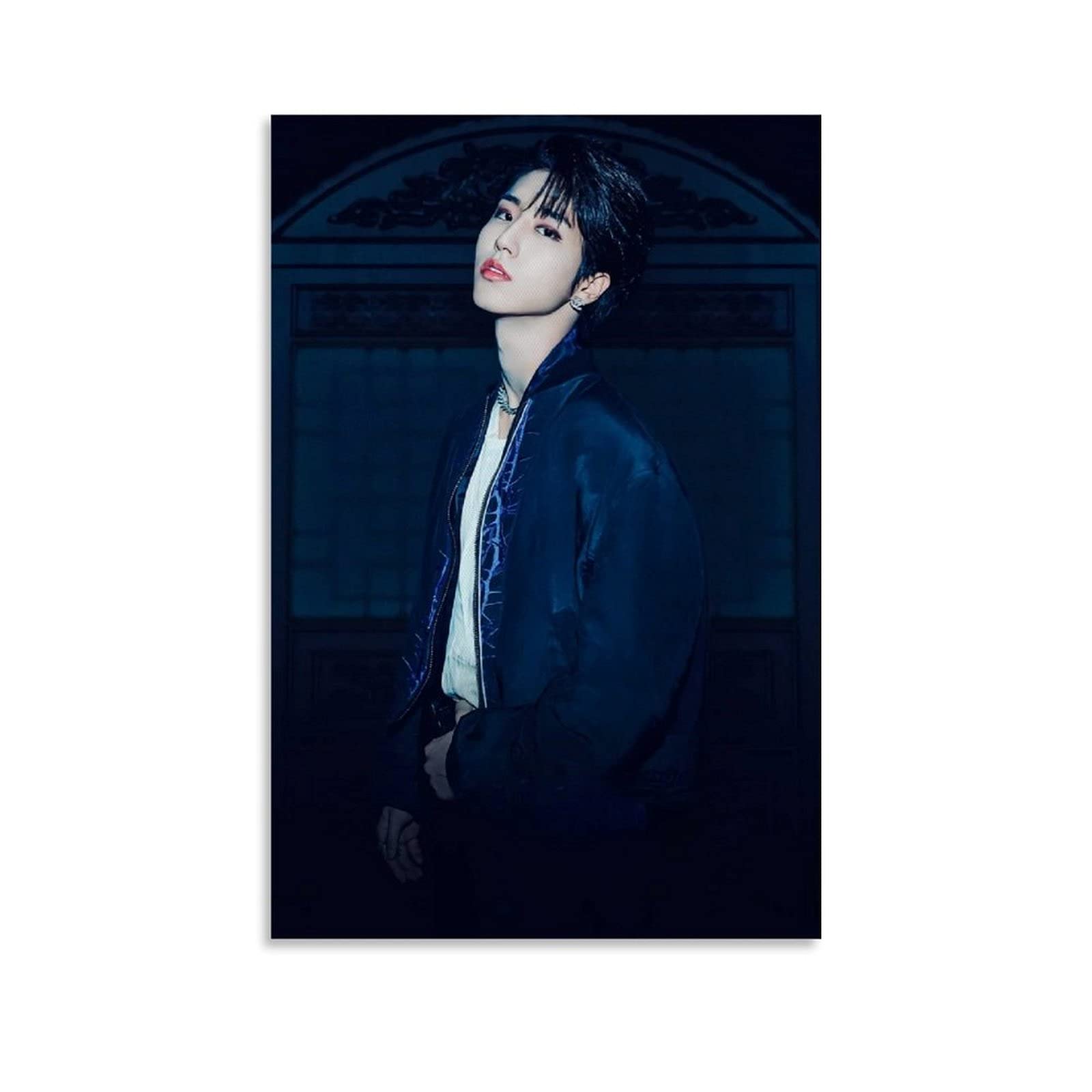 Hellove Unframe-Style1 Kpop Stray Kids Poster Han Ji Sung Poster Decorative Painting Canvas Wall Art Living Room Posters Bedroom Painting 16X24inch(40X60cm)