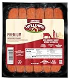 Wellshire Farms 12oz Beef Franks – All-Natural, Fully Cooked Hot Dogs Made with No Antibiotics or Hormones, Free from Animal By-Products and Artificial Preservatives