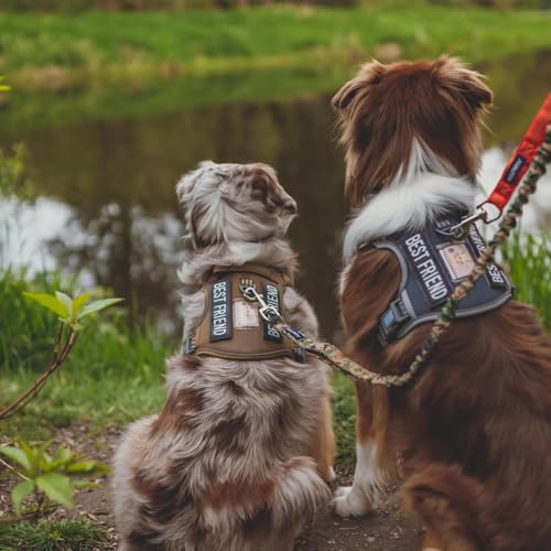 Image of AUROTH Tactical Dog Harness for Small Medium Large Dogs No Pull Adjustable Pet Harness Reflective K9 Working Training Easy Control Pet Vest Military Service Dog Harnesses (L, Denim Blue)