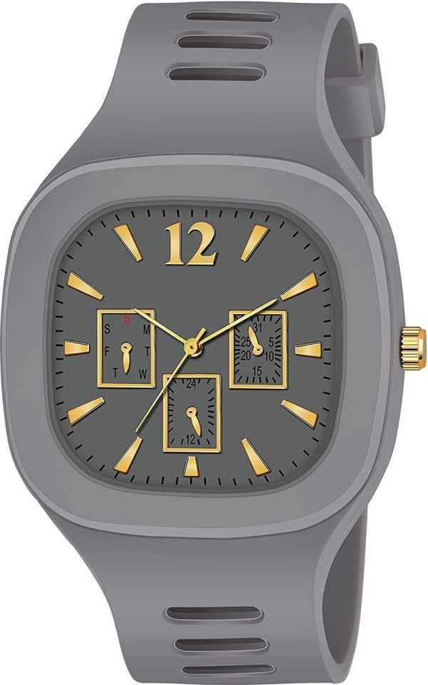 GIFFEMANS Attractive Square Multi Dial Analog Silicon PU Strap Watches One of The Best Return Gifted Friends Watch - for Boys & Girls (B0CLF4JWGW) Amazon Price History, Amazon Price Tracker