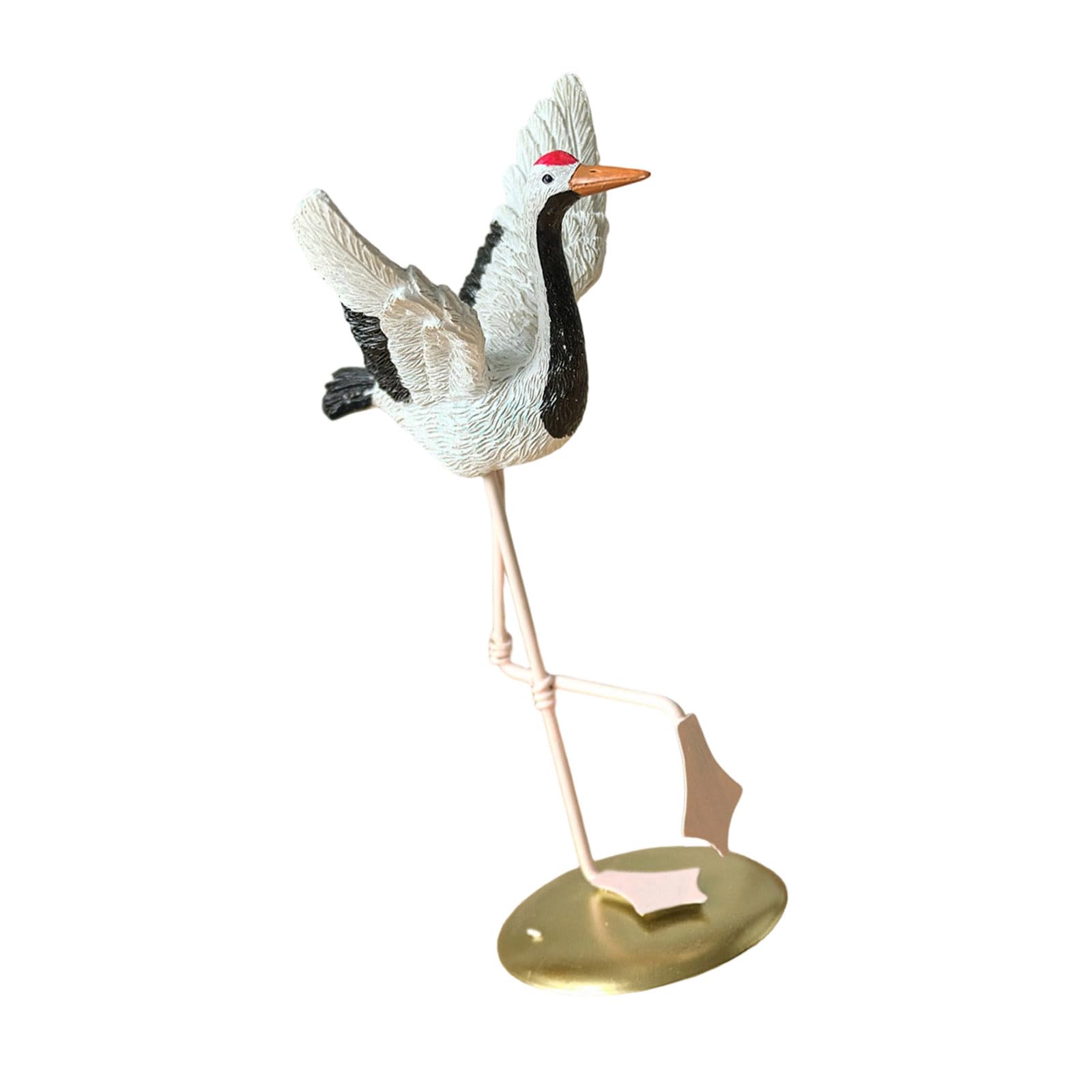 Shurhome Natural Looking Cranes Statue Outdoor Decoration Resins and Iron Wind Resistant Quickly Installation Resin and Iron Sculpture