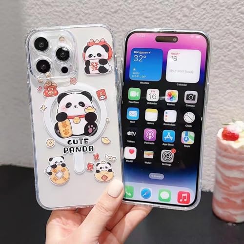 Coque panda pour iPhone 17 MagSafe transparente anti-rayures 6,3" - 2