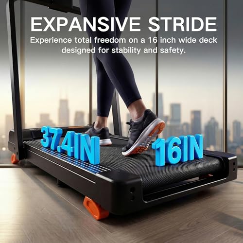 Image of BARWING Foldable Incline Walking Pad 3.0 /3.5 HP Treadmills for Home, 7.5 /8.5 MPH Under Desk Treadmill with Handles, Foldable Treadmill with Quiet Brushless, 330 LBS Weight Capacity