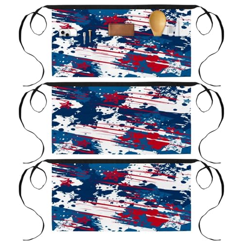 Tablier de chef court avec poches idéal pour cuisine pâtisserie et nettoyage au restaurant