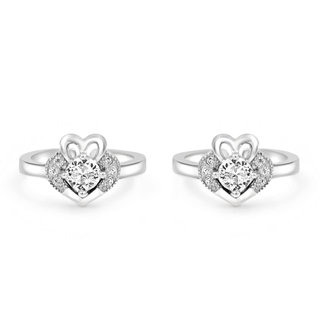 zarkan 925 Sterling Silver Queen Culture Toe Rings, Adjustable | Chandi Bichiya | Gift for Women & Girls | Certified Authentic Hallmark & 925 Stamp-picture-54