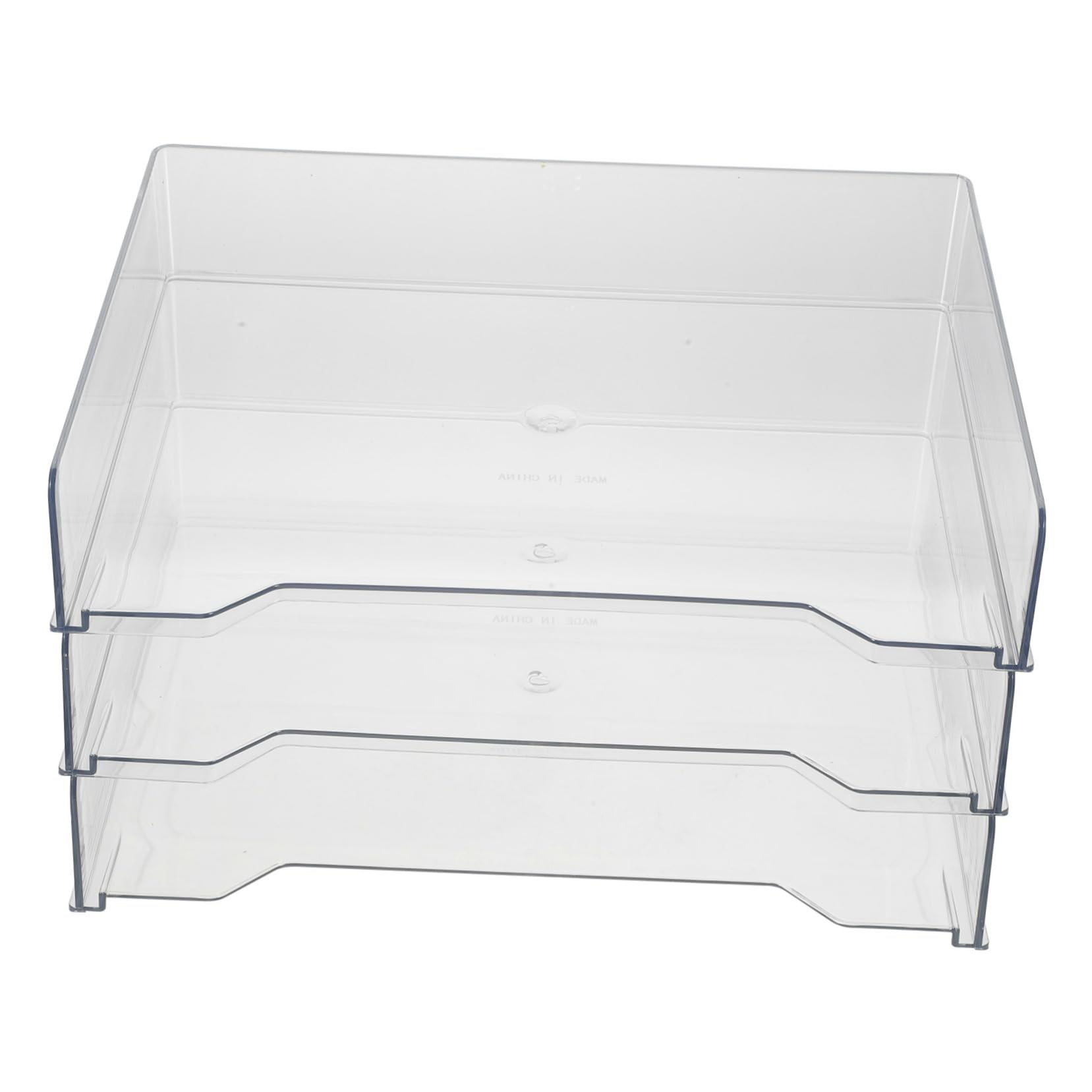 OSALADI 3 Piezas Organizador de Escritorio Apilable de Recipiente Transparente para Almacenamiento de Archivos para Oficina Escuela y Accesorios de Oficina y de Papelería