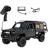 2.4GHz Full Scale Pickup Short Truck with LED Lights, 4WD Waterproof Remote Control Trucks Toy RC...