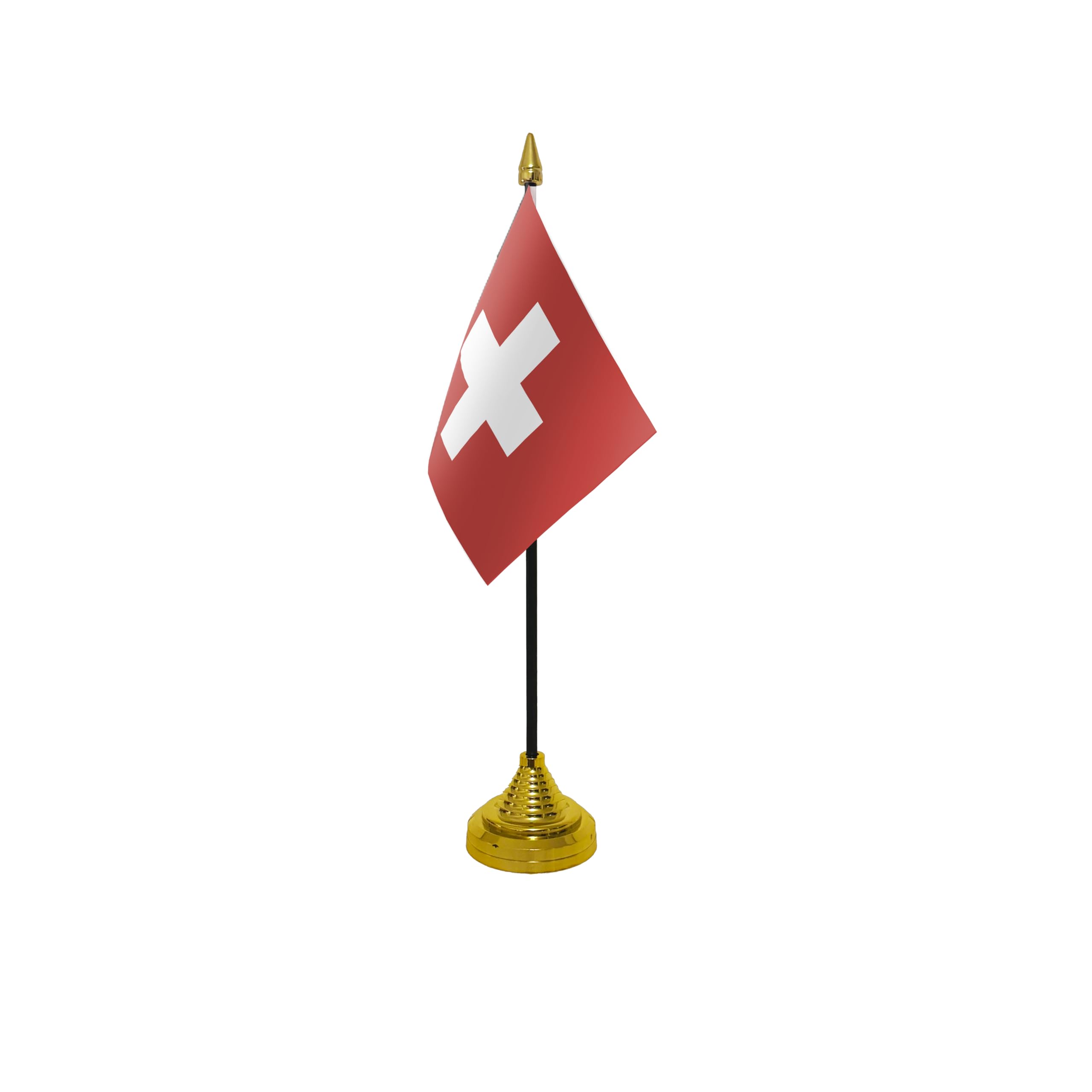 Flagtex Switzerland Small Table Flag With Gold Base