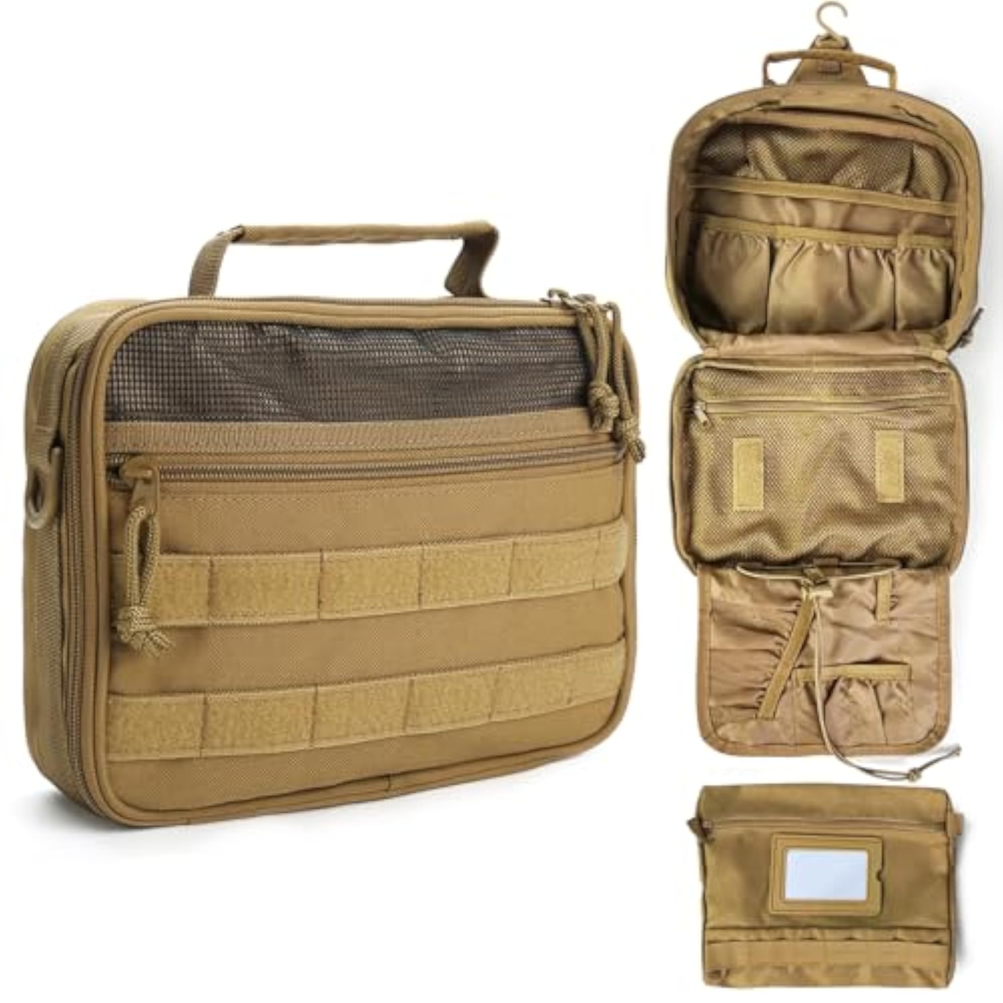 Tactical Toiletry Bag for Men Travel, Hanging Dopp Kit