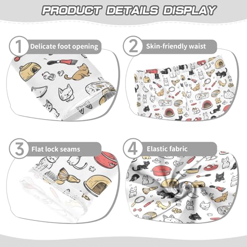 Girls Leggings Pet Food Toy Toddler Girls Clothes Toddler Comfortable Bottoms Girl Leggings 3T-10Y3