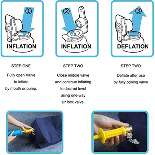 LIFKOME Almofada inflável para descanso de pés para viagem almofadas de altura ajustáveis cama de av