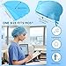 Yahenda 120 Pcs Disposable Bouffant Caps Adjustable Disposable Caps with Tie Blue Nonwoven Elastic Dust Hats Hair Covers for Men Women Surgeon Spa Food Service Salon Industrial