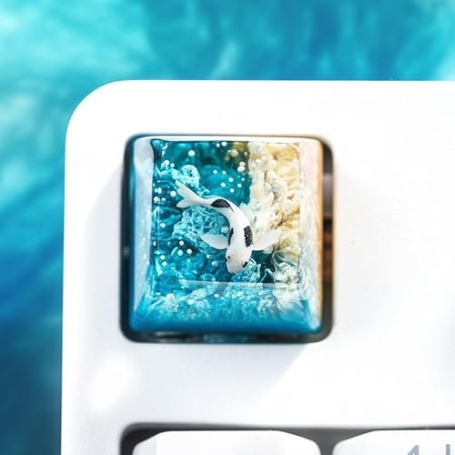 XISZYS Koi Fish �L�[�L���b�v ���C�g�u���[ �C�G���[ �I�[�V���� �T���S�� �n���h���C�h �E�l �L�[�L���b�v ���킢���L�[�L���b�v �J�X�^���L�[�L���b�v �L�[�{�[�h�L���b�v �����L�[�L���b�v �`�F���[MX���J�j�J���L�[�{�[�h���D�Ƃւ̃M�t�g