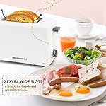 Elite Gourmet ECT-1027 Cool Touch Toaster, 7 Toast Settings Cancel Functions, Slide Out Crumb Tray, Extra Wide 1.5" Slots for Bagels Waffles Specialty Breads, Puff Pastry, Snacks, White - Image 5
