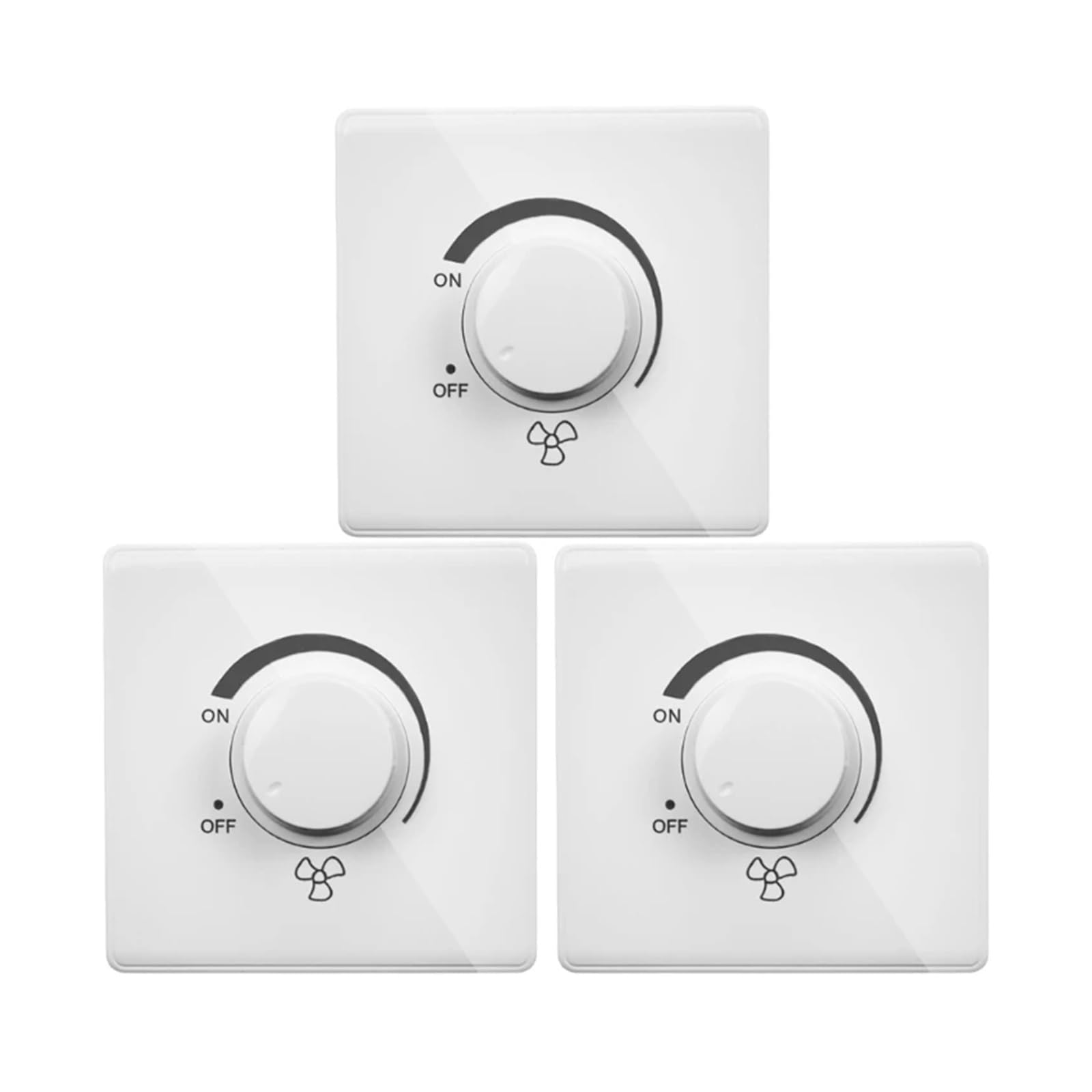 Genérico Regulador de velocidad continuo for ventilador de techo, control de iluminación, 220 V, 10 A, luz de pared, tipo 86, 20 CC