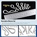 Glarks 110Pcs 304 Stainless Steel Hairpin R Clips Kit 7 Size R Cotter Pins Assortment for Automotive, Mechanics, Car Garage, Power Equipment, Cars, Trucks, Lawn Mower, Small Engine Repair