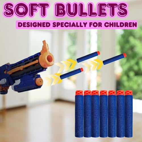Image of GRAPHENE 100 Pcs Soft Foam Bullets Darts for Toys Guns Sticky Safe Hollow Out Refill Darts Set Compatible with Hot Fire Nerf N-Strike & Blaze Storm Blaster Strike Elite Gun Target Game for Kids
