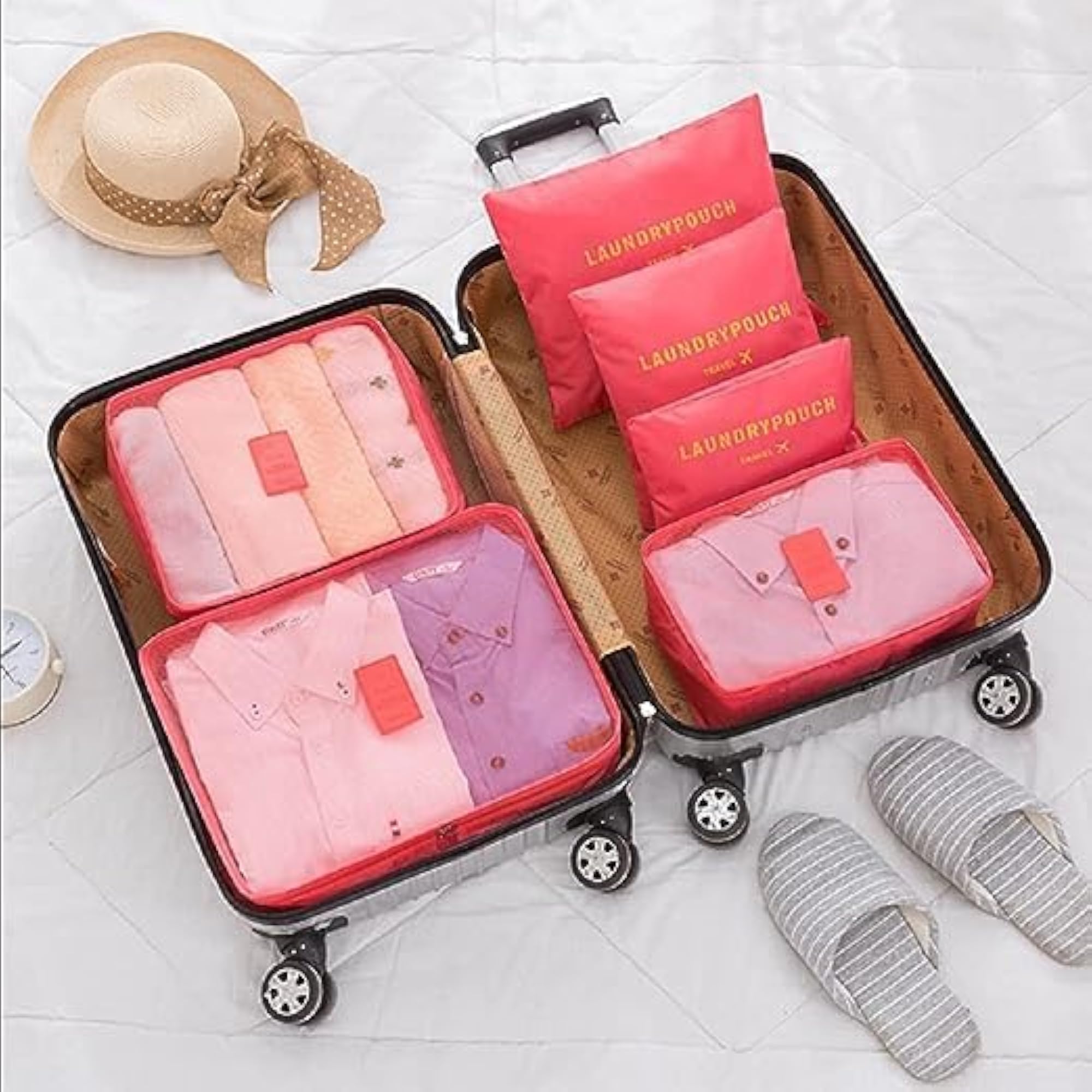 6Pcs Travel Storage Bags Set for Organising Luggage